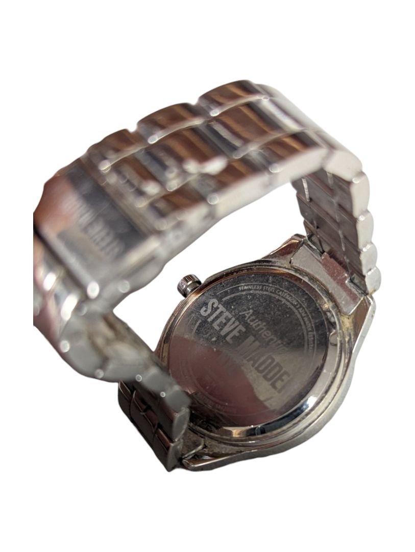 Steve Madden Purple Dial Stainless Steel Watch