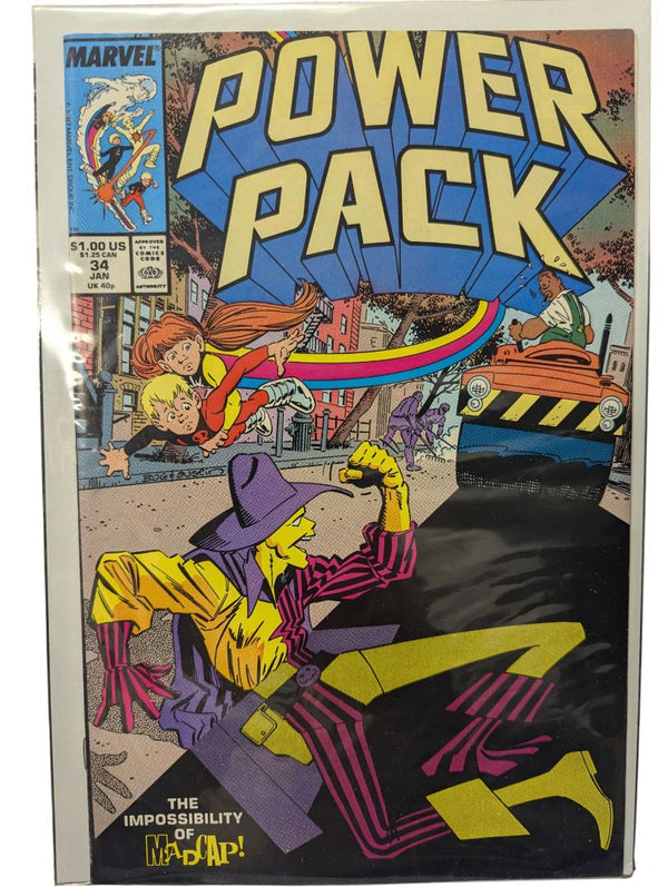 Marvel Comics – Power Pack #34 “The Impossibility of Madcap!” (1988)