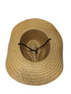 Vintage Woven Straw Sun Hat with Black Band