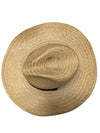 Vintage Woven Straw Sun Hat with Black Band