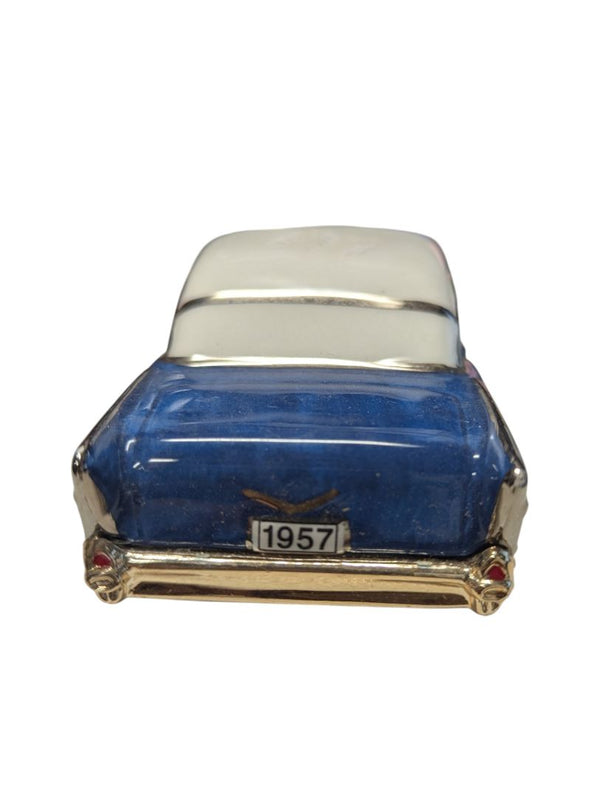 1957 Chevrolet Bel Air Ceramic Car Bank – Blue & White