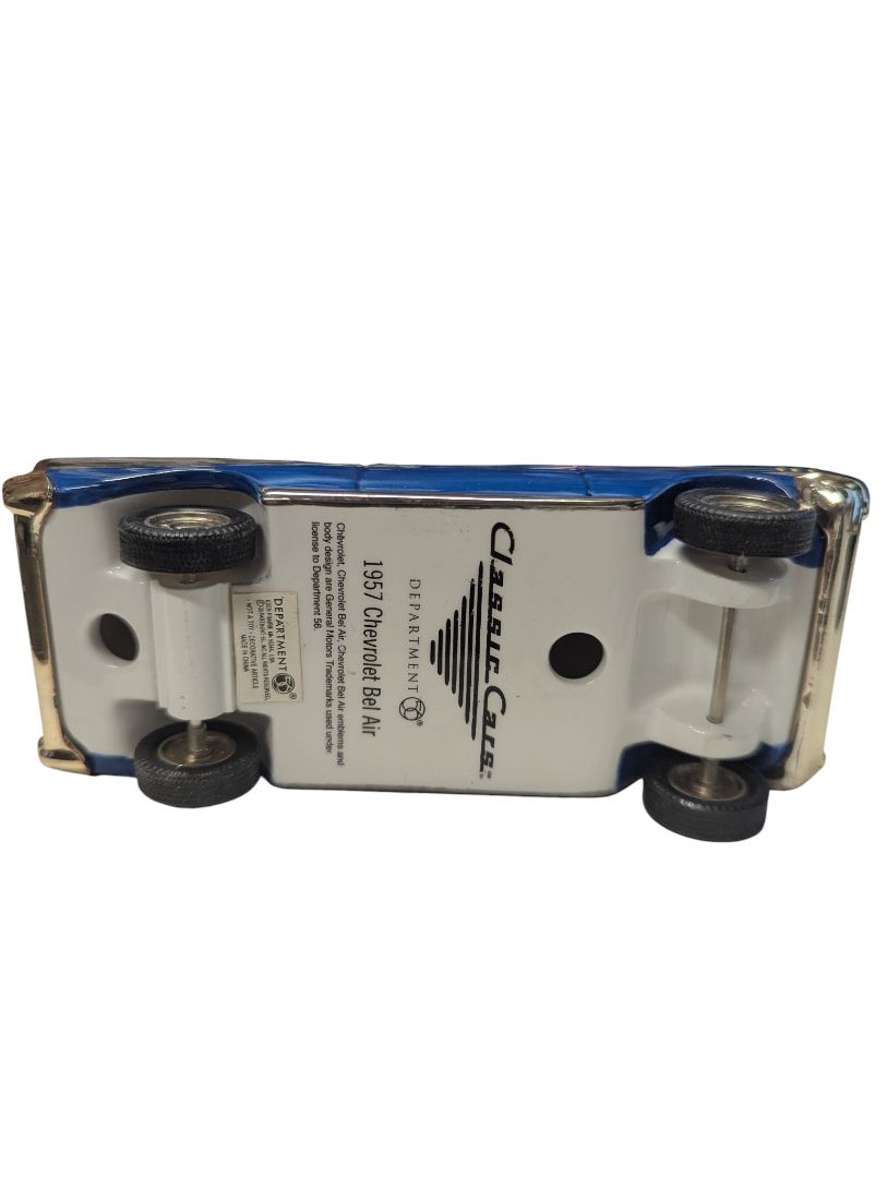 1957 Chevrolet Bel Air Ceramic Car Bank – Blue & White