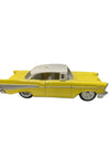 1957 Chevrolet Bel Air Diecast Model Car – Yellow & White