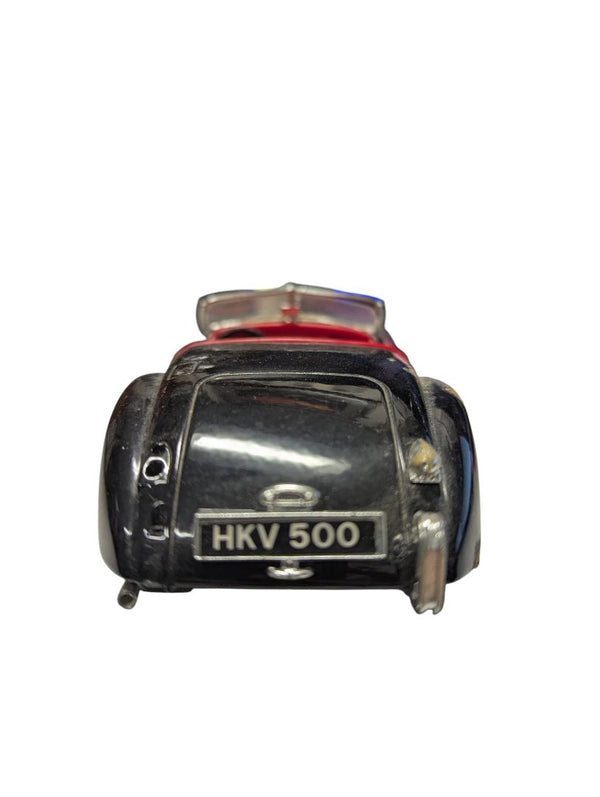 1953 Jaguar XK120 Convertible Diecast Model – Black with Red Interior