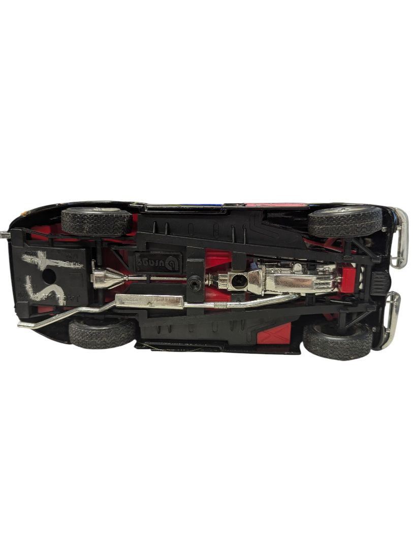 1953 Jaguar XK120 Convertible Diecast Model – Black with Red Interior