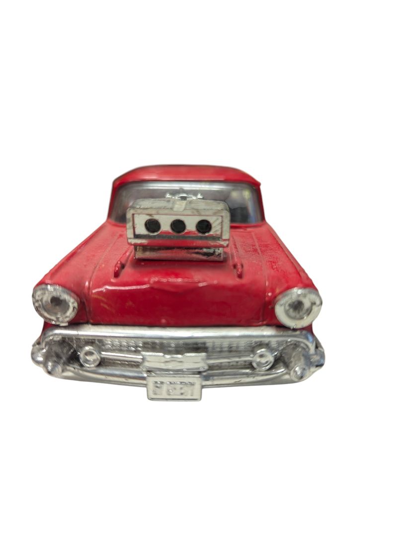 1957 Chevy Bel Air Hot Rod – Red Flame Edition Diecast Model