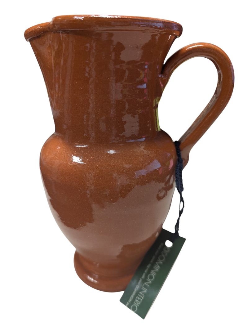 Dominion Pottery Terracotta Pitcher – Glazed Clay Vessel