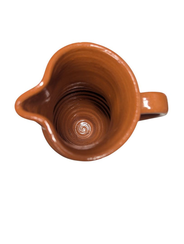 Dominion Pottery Terracotta Pitcher – Glazed Clay Vessel