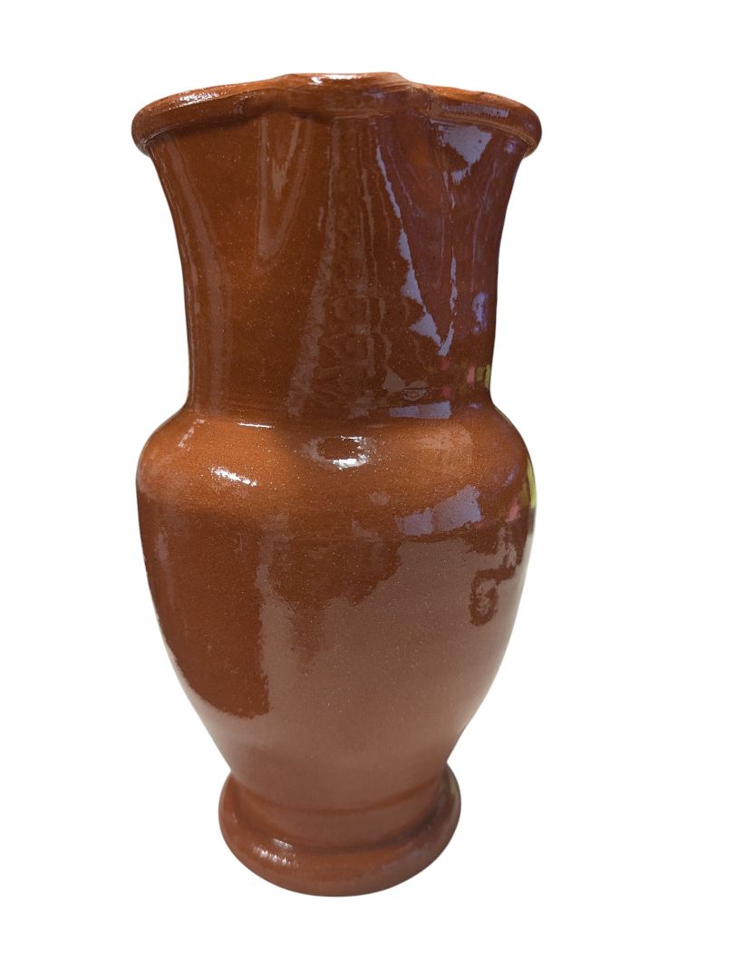 Dominion Pottery Terracotta Pitcher – Glazed Clay Vessel