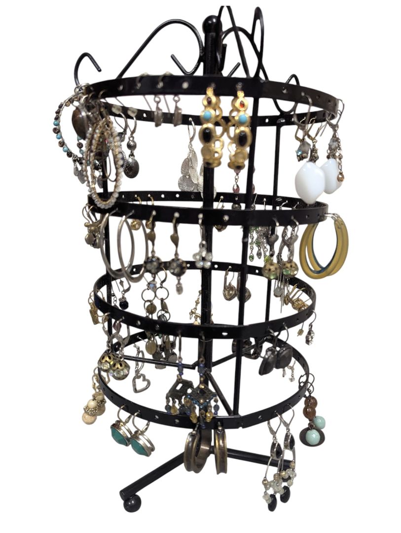 Rotating Earring Tower – Vintage & Costume Jewelry Collection