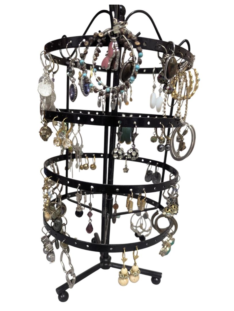 Rotating Earring Tower – Vintage & Costume Jewelry Collection