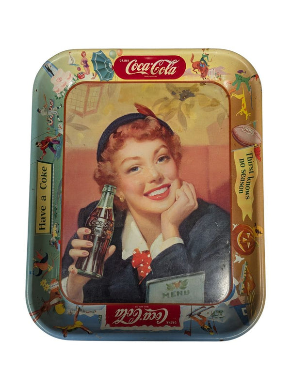 Vintage Coca-Cola “Thirst Knows No Season” Serving Tray