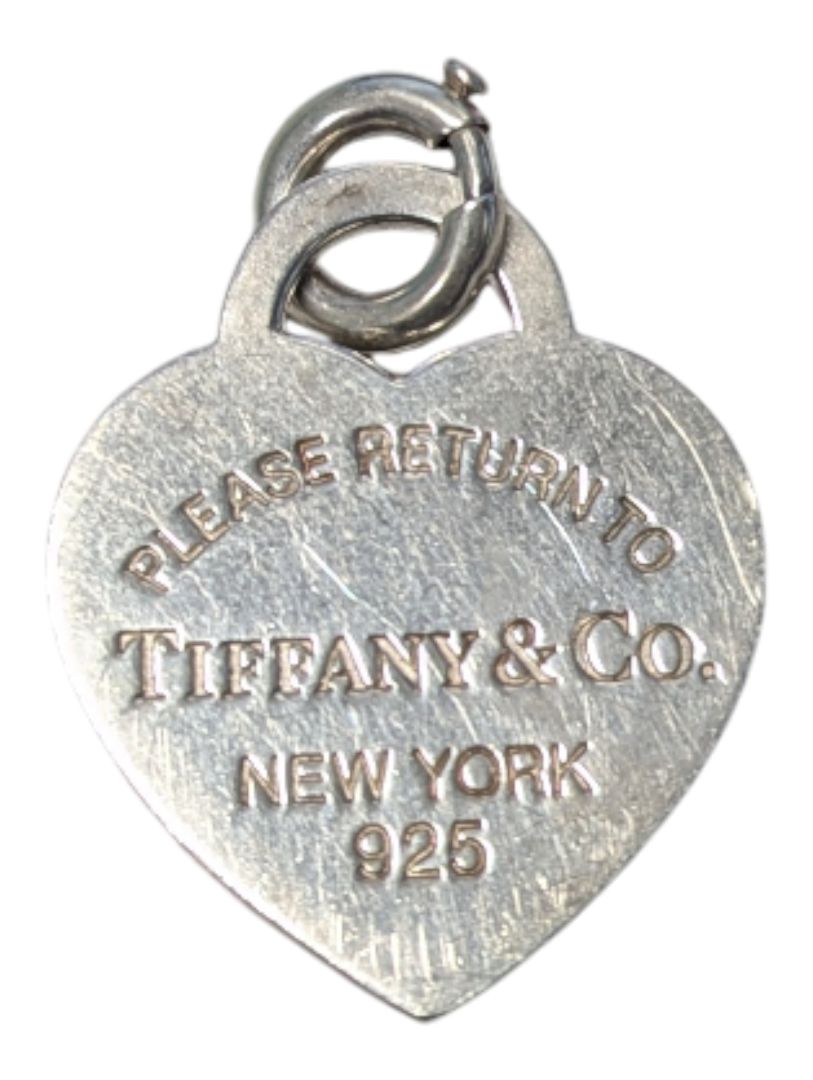 Tiffany & Co. Sterling Silver 10 mm Bead Bracelet with Heart Tag Charm