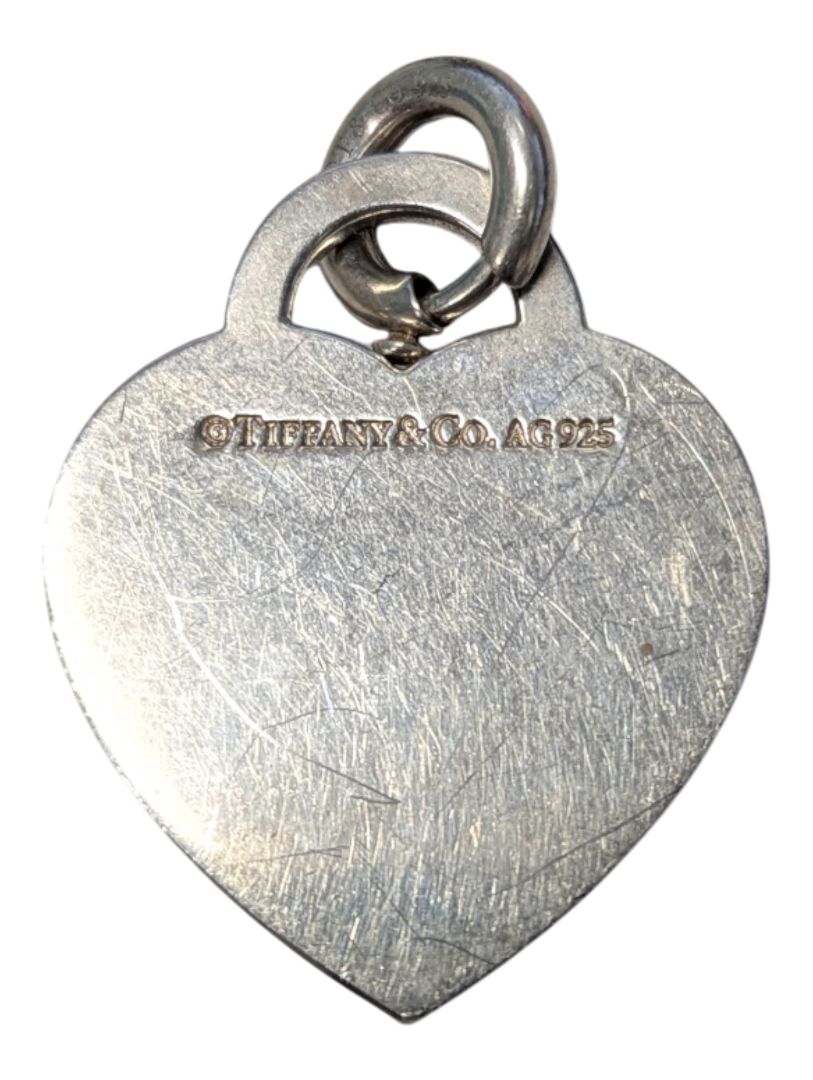 Tiffany & Co. Sterling Silver 10 mm Bead Bracelet with Heart Tag Charm
