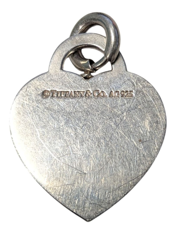 Tiffany & Co. Sterling Silver 10 mm Bead Bracelet with Heart Tag Charm