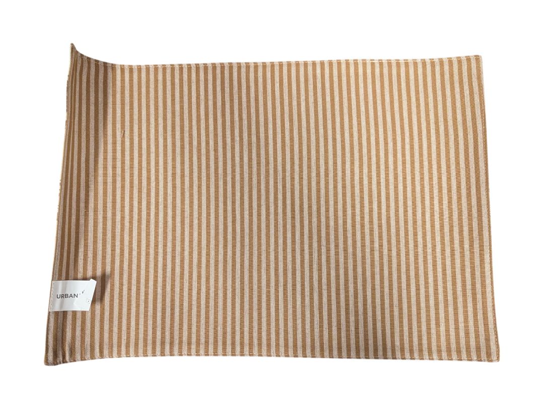 Set of 4 Urban Reversible Cotton Placemats – Botanical & Stripe Design