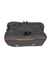 Wedama Canvas Toiletry Travel Bag – Black with Brown Trim