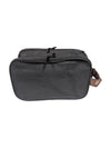 Wedama Canvas Toiletry Travel Bag – Black with Brown Trim