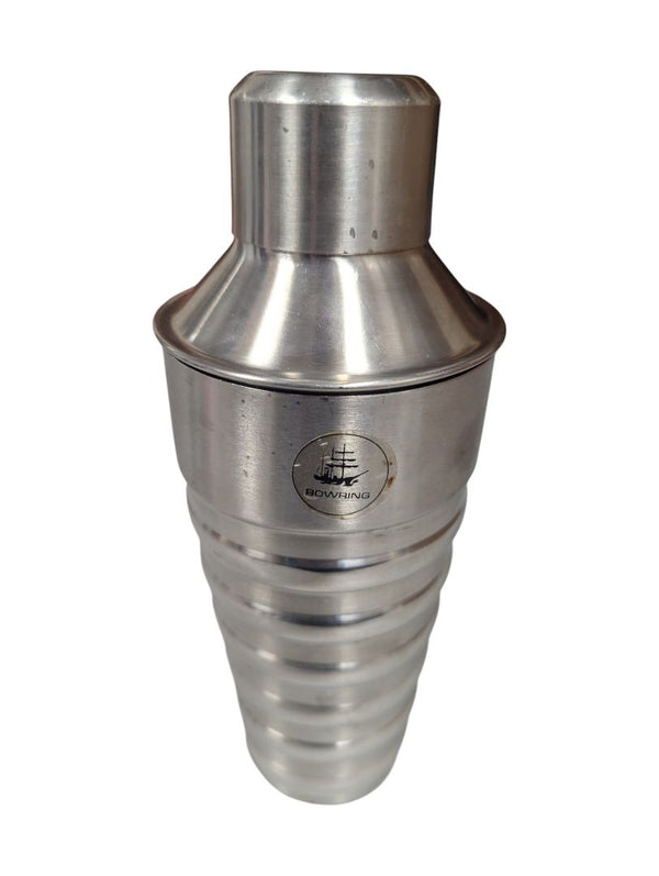Bowring Stainless Steel Cocktail Shaker – Ribbed Modernist Design