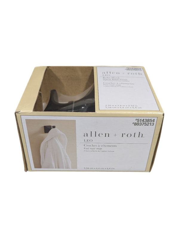 Allen + Roth “Leo” Bathroom Hardware Set – Matte Black (3 Pieces, New in Box)