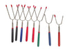 Set of 9 Telescopic Stainless Steel Roasting Forks – Colour Handles
