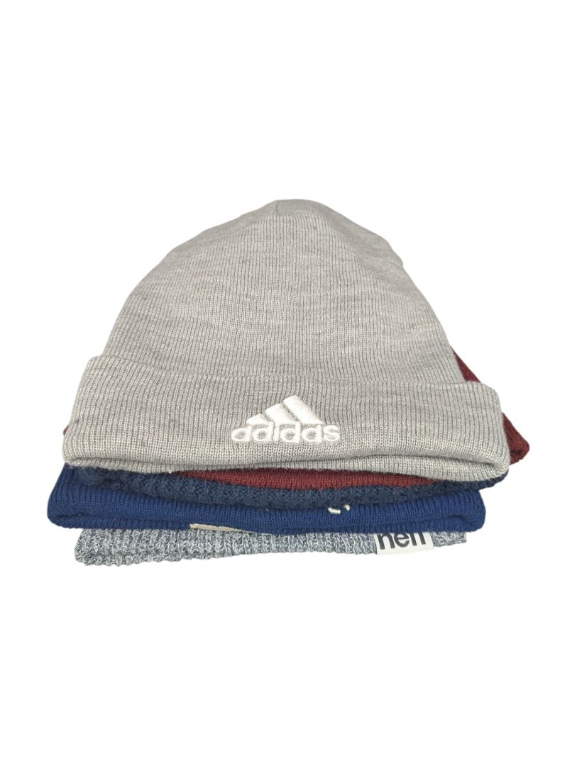 Lot of 4 Knit Beanies – Adidas, Bud Light NFL, Cedarwood State & Heather Grey Knit