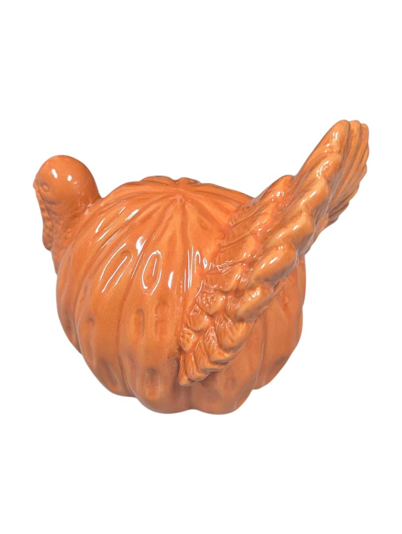 Ashland Ceramic Turkey Figurine – Harvest Orange Glaze