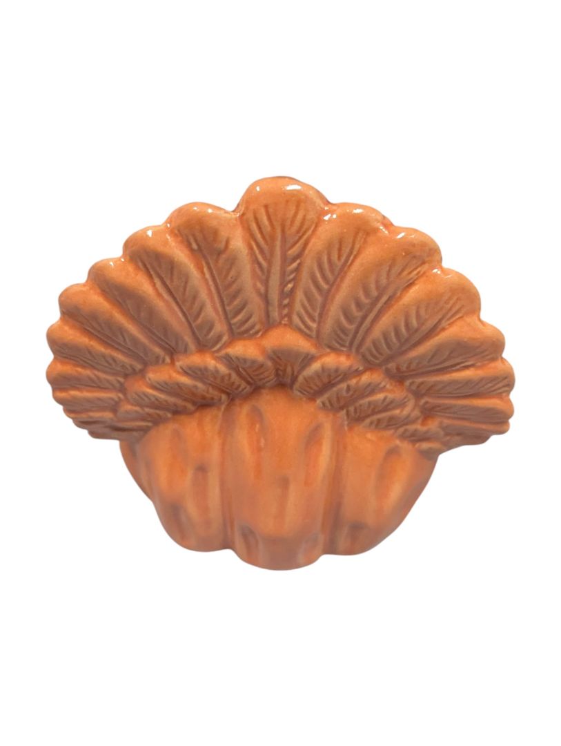 Ashland Ceramic Turkey Figurine – Harvest Orange Glaze