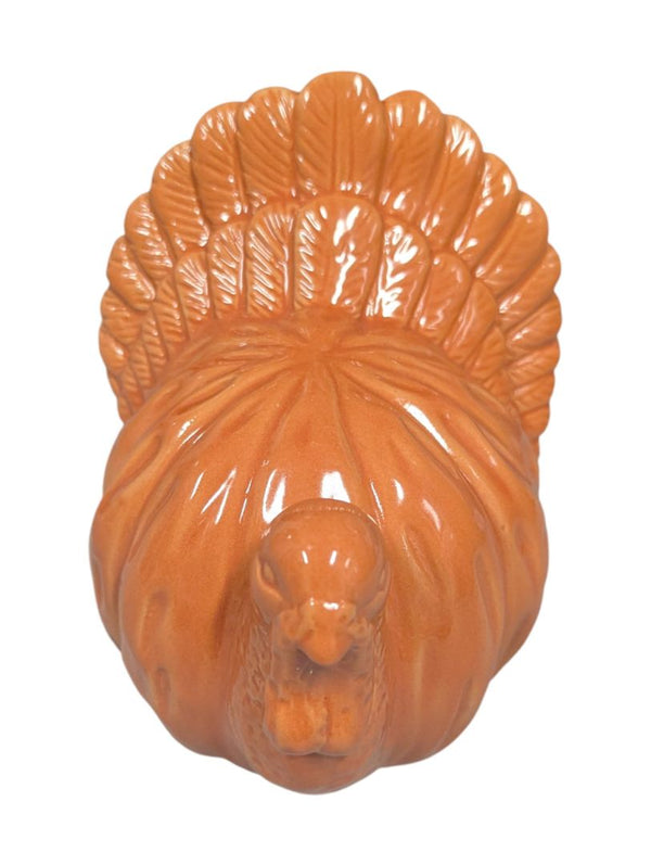 Ashland Ceramic Turkey Figurine – Harvest Orange Glaze