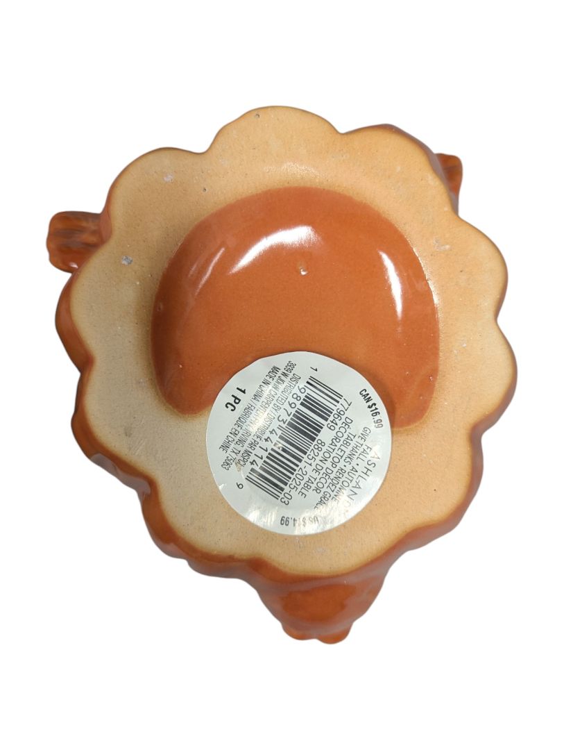 Ashland Ceramic Turkey Figurine – Harvest Orange Glaze