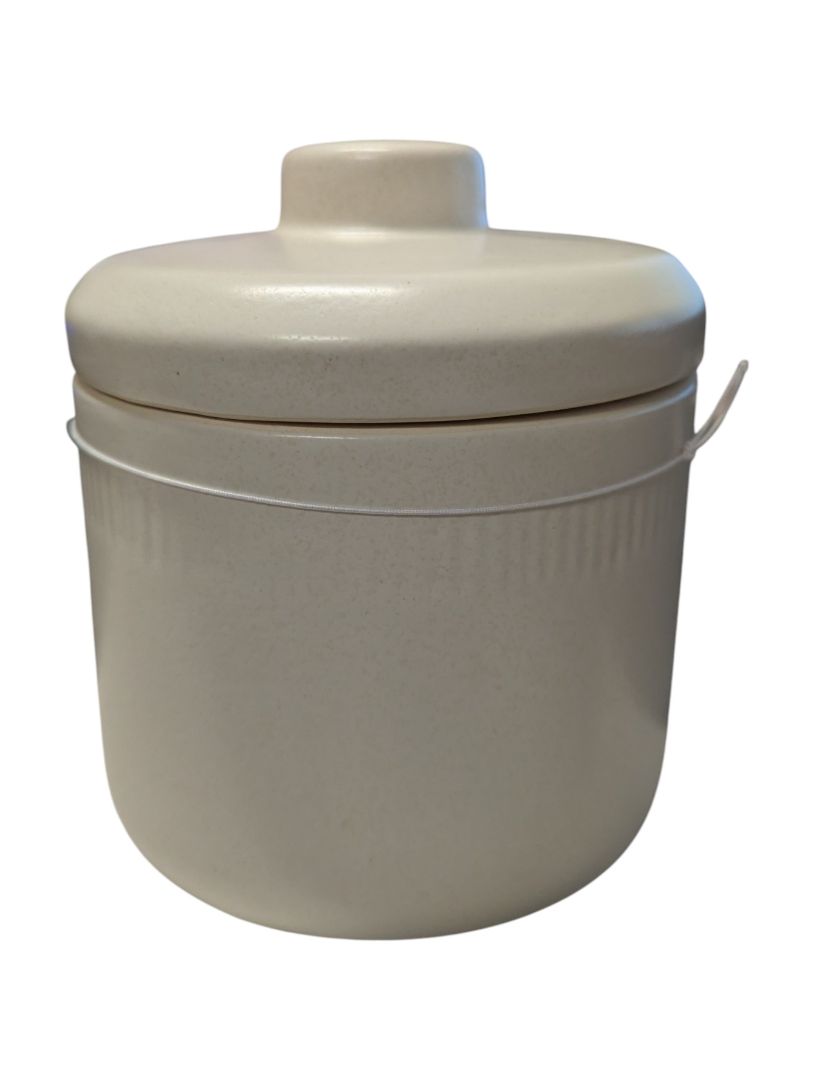 Urban Barn “Micah” Ceramic Canister – Small Size (Matte Cream)