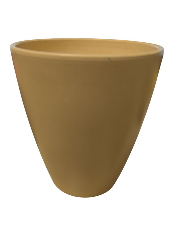 Modern Ceramic Planter – Mustard Yellow “Calla Lily” Pot