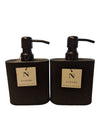 Set of 2 Natori Matte Black Lotion Dispensers – “Balli” Collection