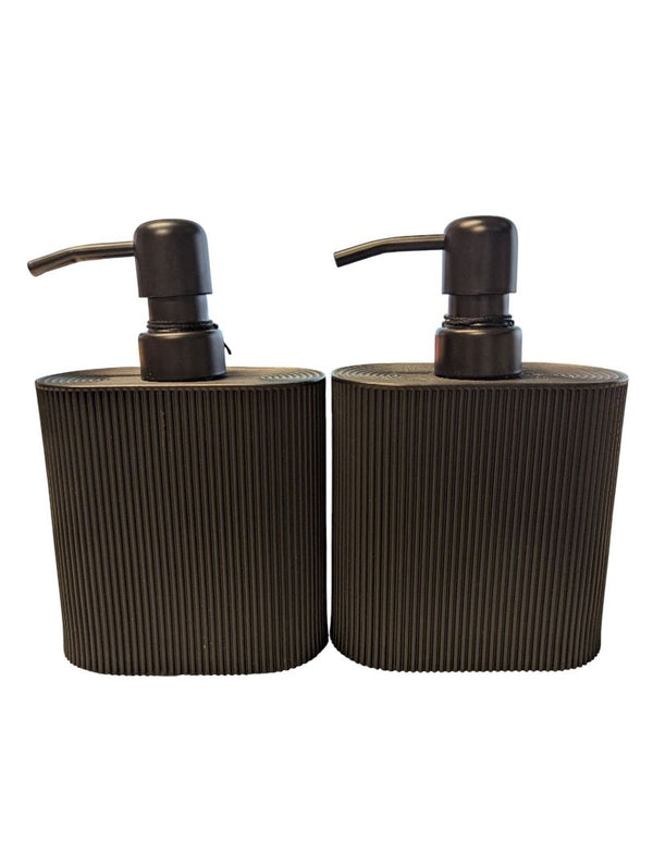 Set of 2 Natori Matte Black Lotion Dispensers – “Balli” Collection