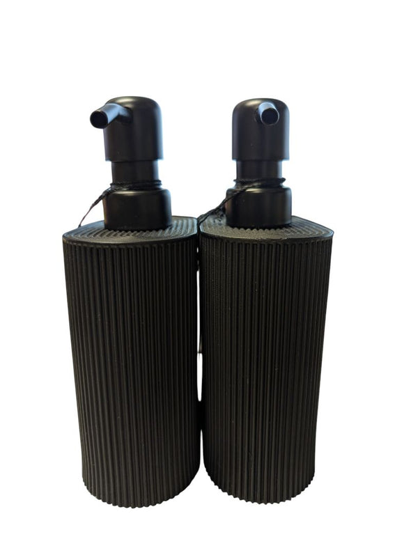 Set of 2 Natori Matte Black Lotion Dispensers – “Balli” Collection
