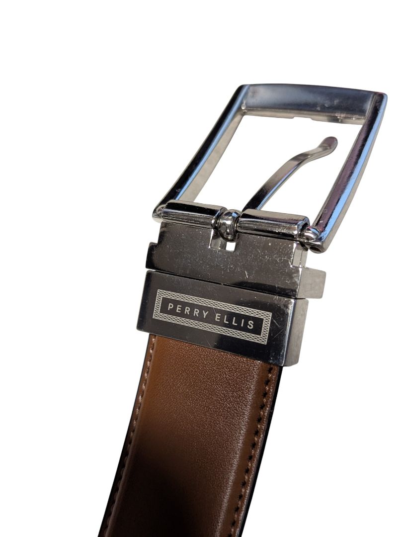 Perry Ellis Reversible Leather Belt – Black & Brown (Size 38/95)