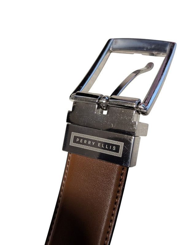 Perry Ellis Reversible Leather Belt – Black & Brown (Size 38/95)