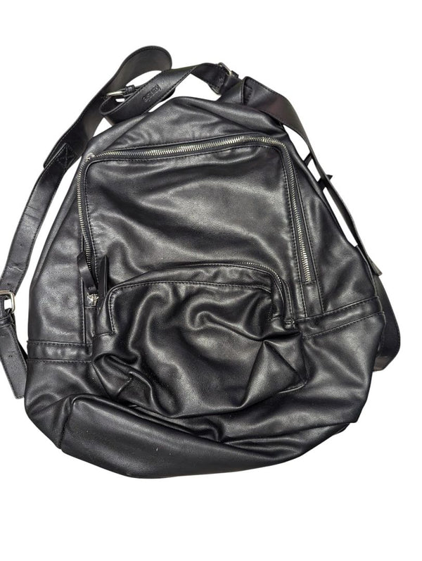 Kensie Black Faux Leather Backpack – Modern Convertible Design