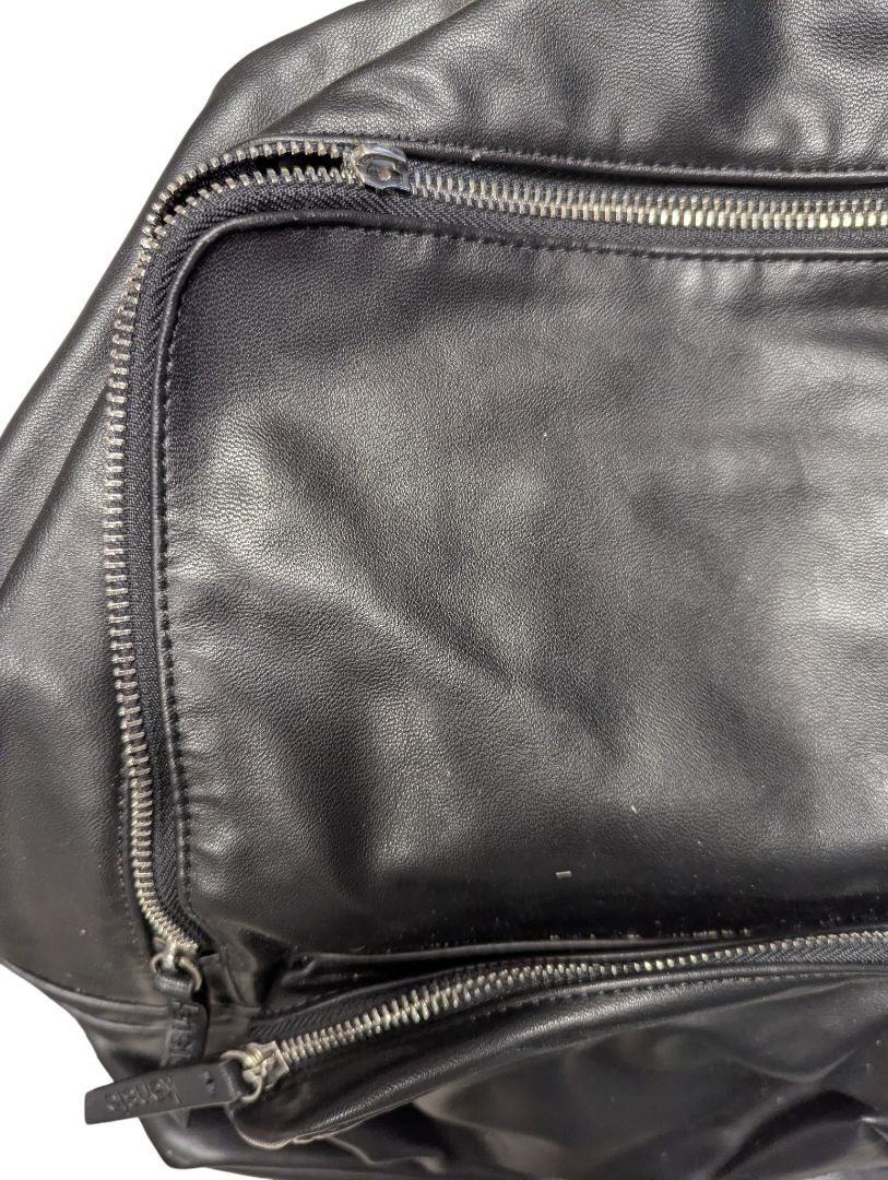 Kensie Black Faux Leather Backpack – Modern Convertible Design