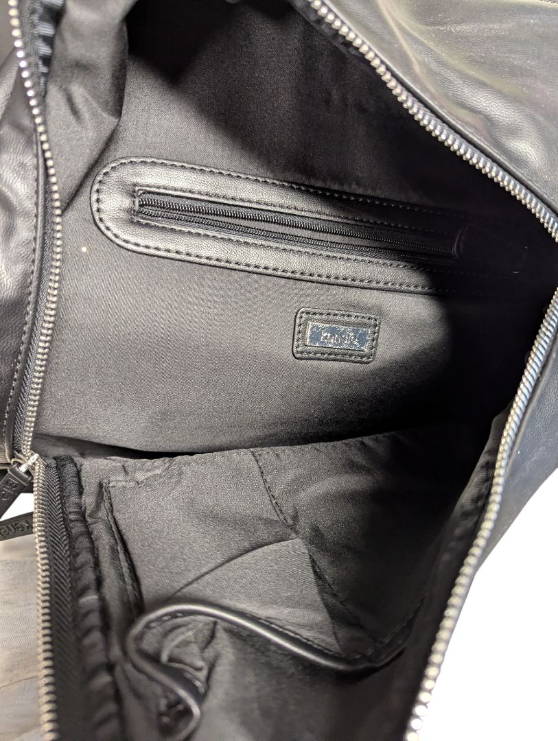 Kensie Black Faux Leather Backpack – Modern Convertible Design