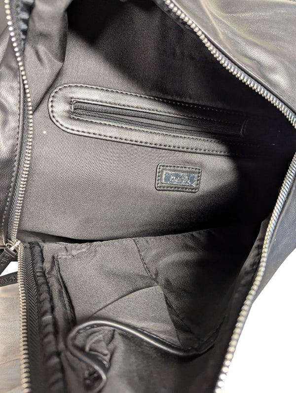 Kensie Black Faux Leather Backpack – Modern Convertible Design