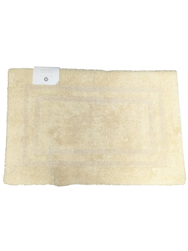 Hotel Collection Reversible Cotton Bath Rug – Ivory 21” × 34”