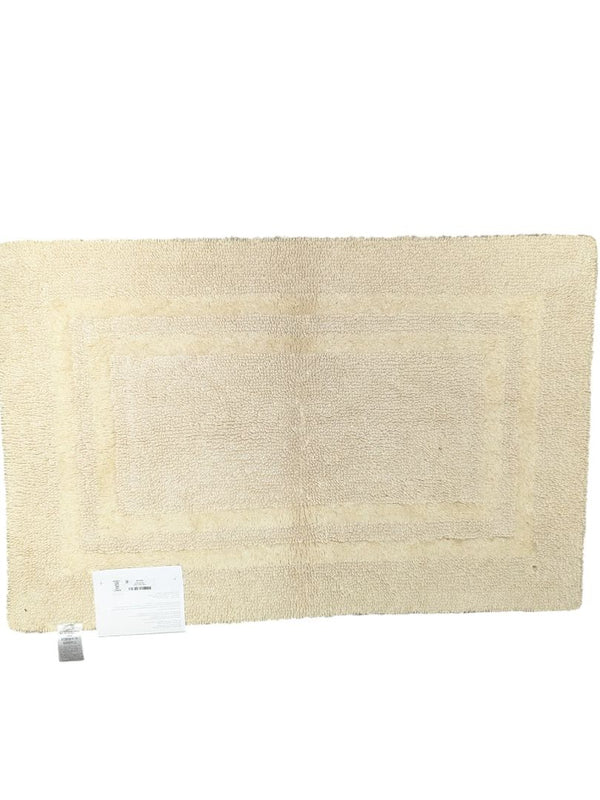 Hotel Collection Reversible Cotton Bath Rug – Ivory 21” × 34”