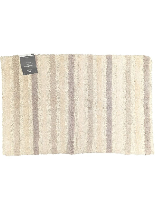 MODA Field Stripe Reversible Cotton Bath Rug – 20” × 30”