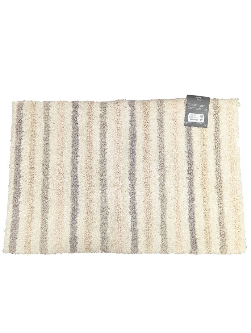 MODA Field Stripe Reversible Cotton Bath Rug – 20” × 30”