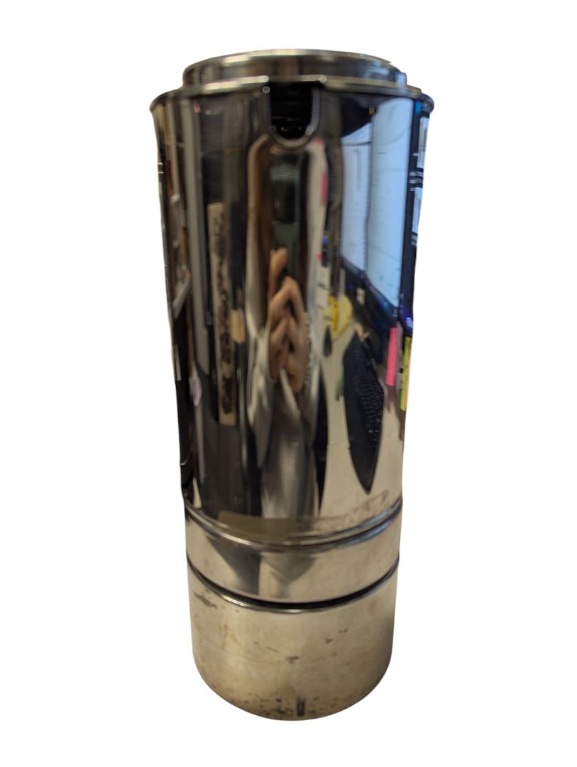 Vintage Mirror-Finish Coffee Percolator – Tall Stainless Steel with Bakelite Handle