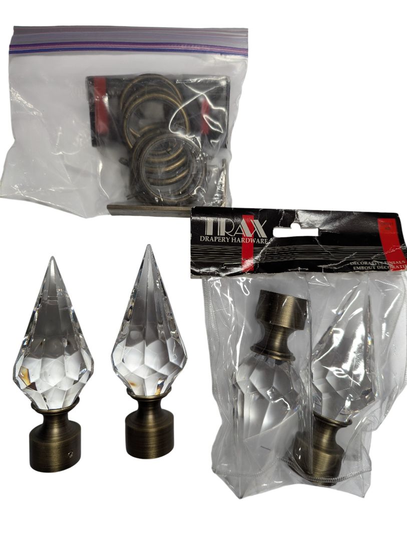 Home Hardware & Décor Lot – Floor Register, Finials, and Hardware Accessories