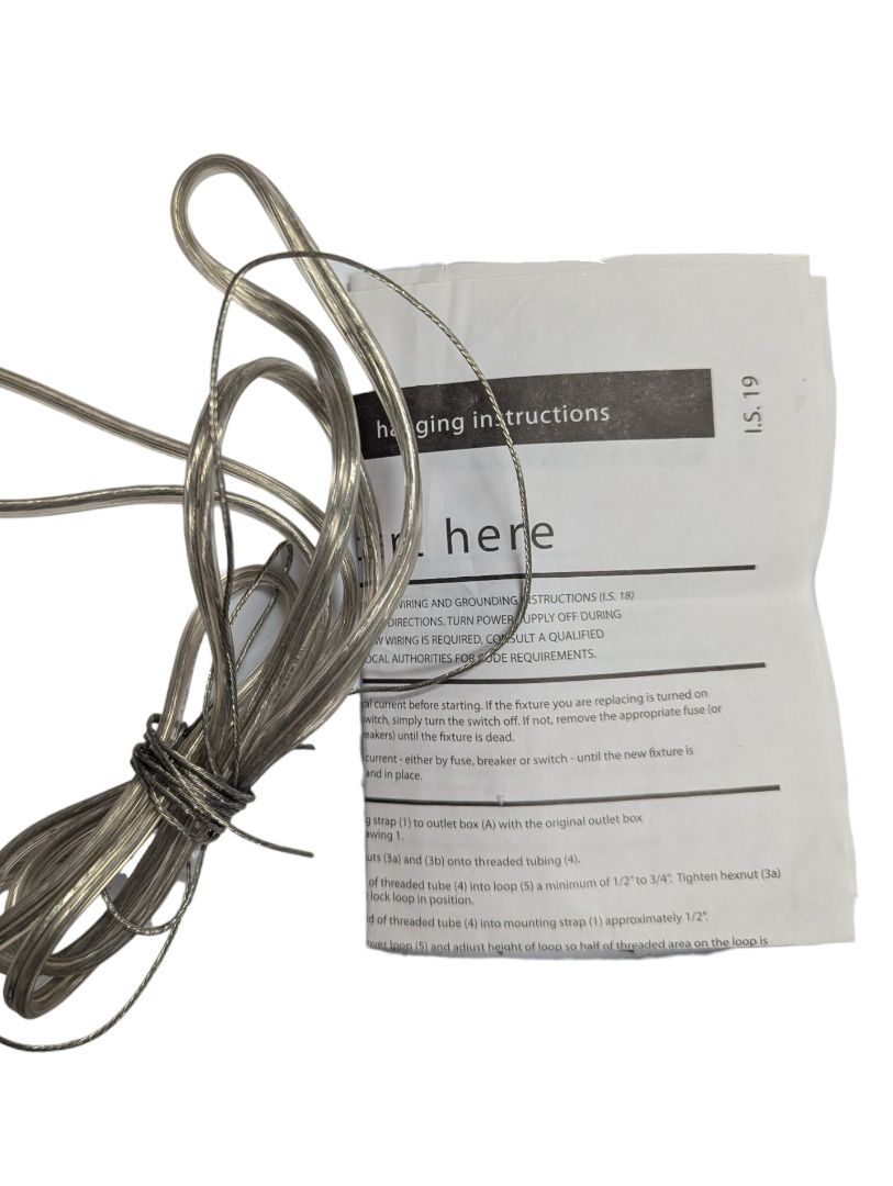 Antique Brass Chandelier Wiring & Chain Assembly Kit