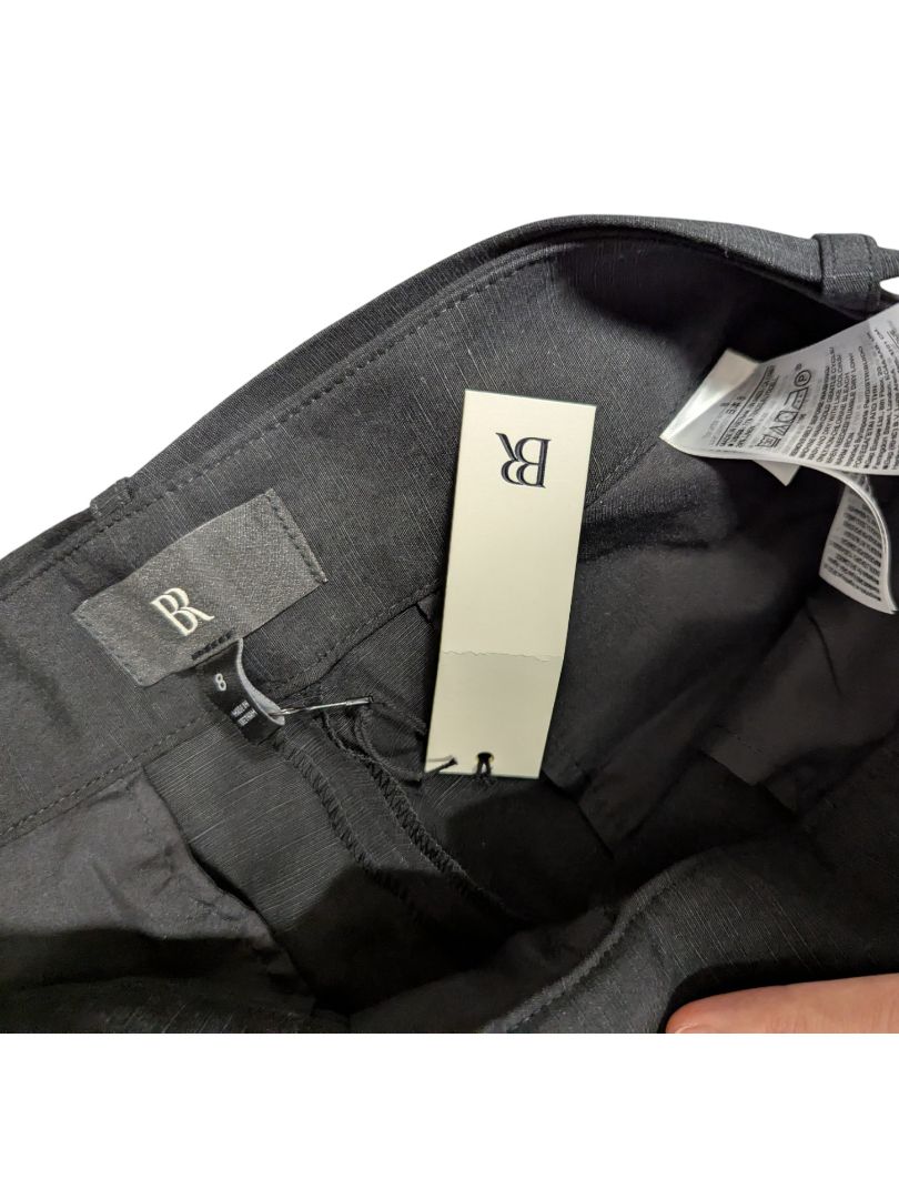 Banana Republic Linen Wide-Leg Belted Pants – Charcoal (NWT)