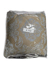 Decorative Cushion Pair – Taupe & Silver Damask with Rope Trim